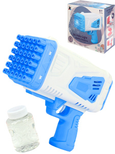 Генер.мыльн.пузыр.80мл(19,5х7,5х16,5см,3*АА не в компл,свет, 36отв, голубой, в кор) (Арт. МПЗ-6054)