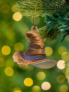 Елочная подвеска однослойная из дерева /Распределяющая шляпа/, 7см, (Собств.разр.) НУ-3103