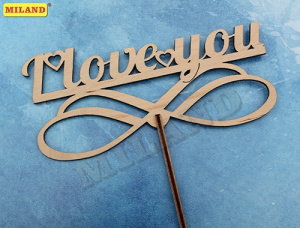 Топпер /I love you/ 14,5*6,7 cм ТР-1552