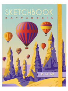Скетчбук А5 Soft Touch Cappadocia (7БЦ, 64 л, 100 г, на резинке) C64-1562